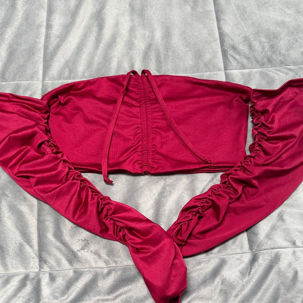 Red Off-Shoulder Top